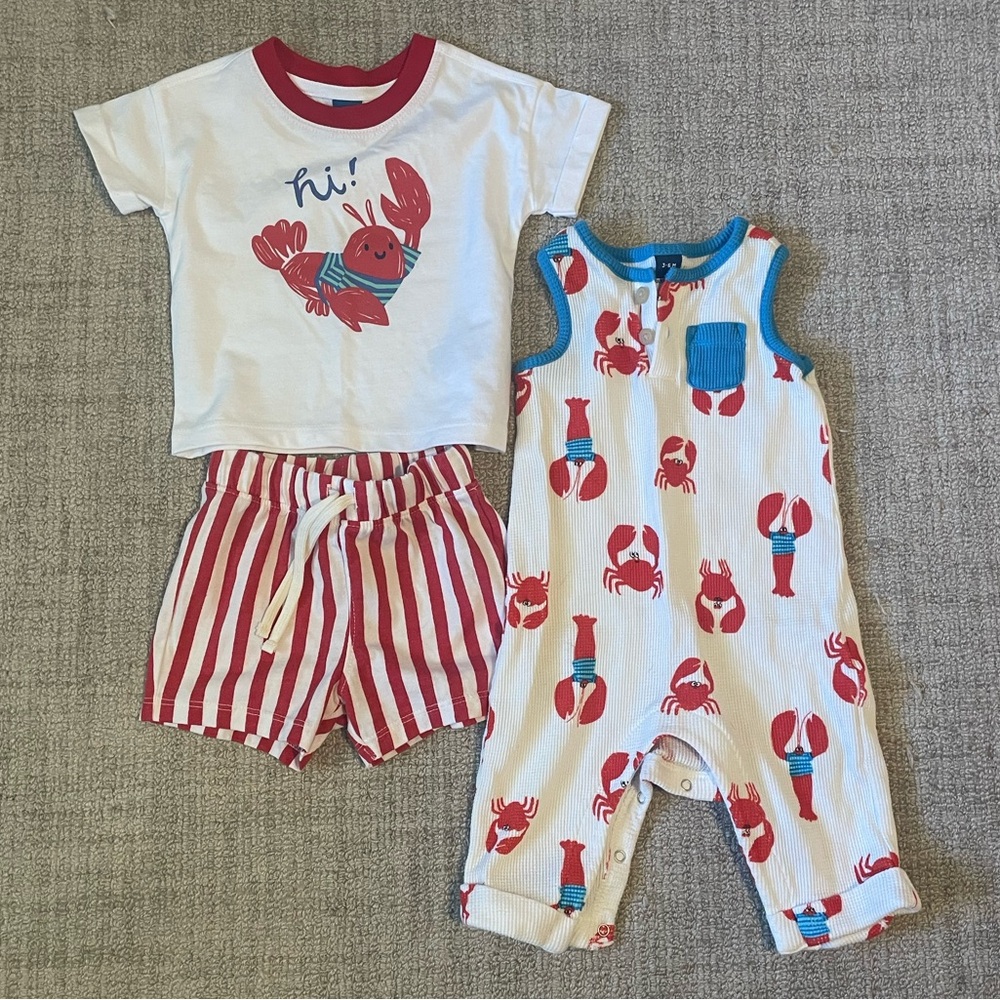 Lot of Lobster Motif Baby Clothes from Old Navy 🦞 Size 3-6M